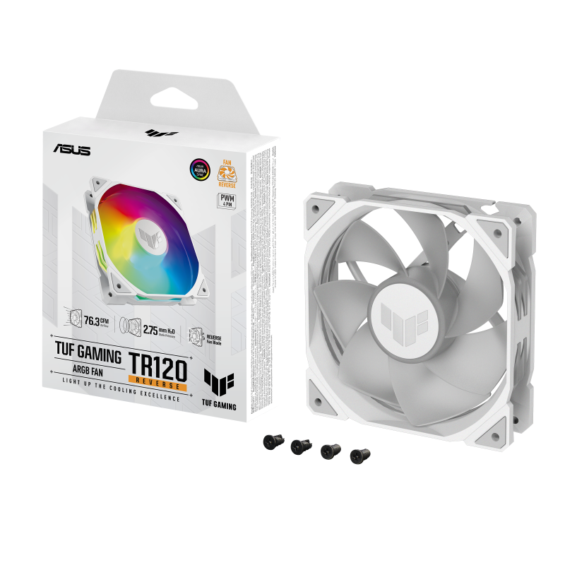 Вентилатор ASUS TUF GAMING TR120 ARGB Reverse - White - Image 8