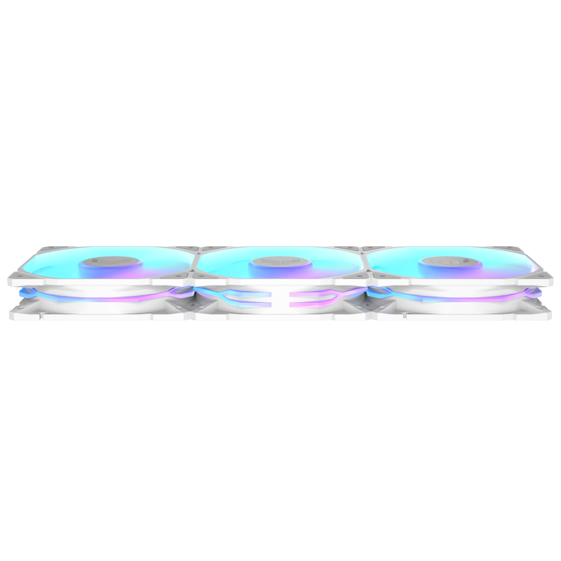 Комплект Вентилатори 3в1 ASUS TUF GAMING TR120 ARGB Reverse WHITE EDITION - Image 4