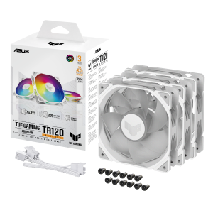 Комплект Вентилатори 3в1 ASUS TUF GAMING TR120 ARGB Reverse WHITE EDITION - Image 8