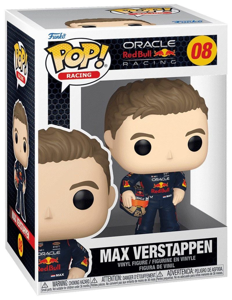 Фигурка Funko Pop! Racing: Oracle Red Bull Racing - Max Verstappen with Helm #08 - Image 2