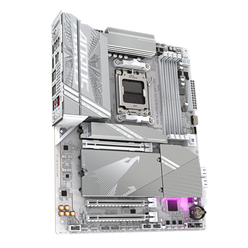 Дънна платка GIGABYTE X870 AORUS ELITE ICE WIFI 7, Socket AM5 - Image 2