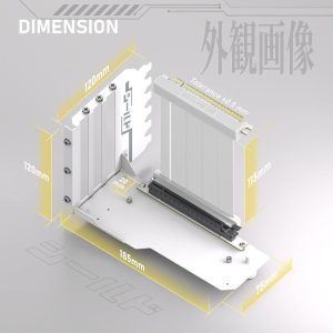 Брекет за вертикален монтаж на GPU EZDIY-FAB PCIe 4.0 Riser Cable 90° - Image 2