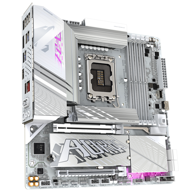 Дънна платка GIGABYTE Z890M AORUS ELITE WIFI 7 ICE, LGA 1851 - Image 2
