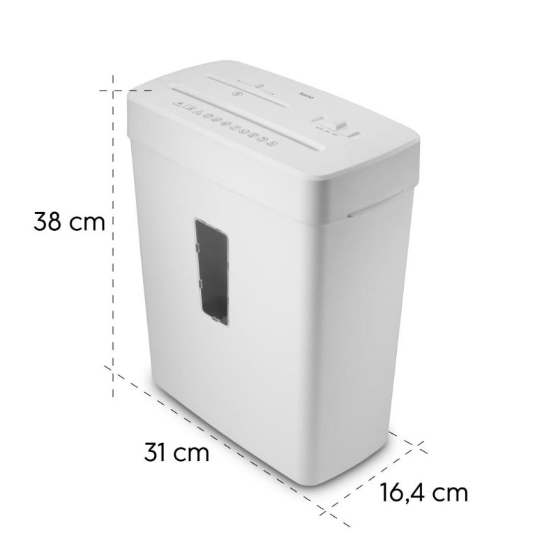 HAMA Шредер „Prime M50CD-B“, ниво на сигурност P5 T2 E2 O1, бял - Image 12