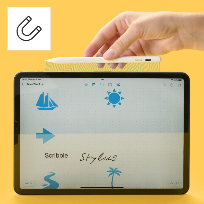 HAMA Писалка /стилус/ за таблет Apple iPad, "Scribble", висока точност, разпознаване на наклон - Image 7