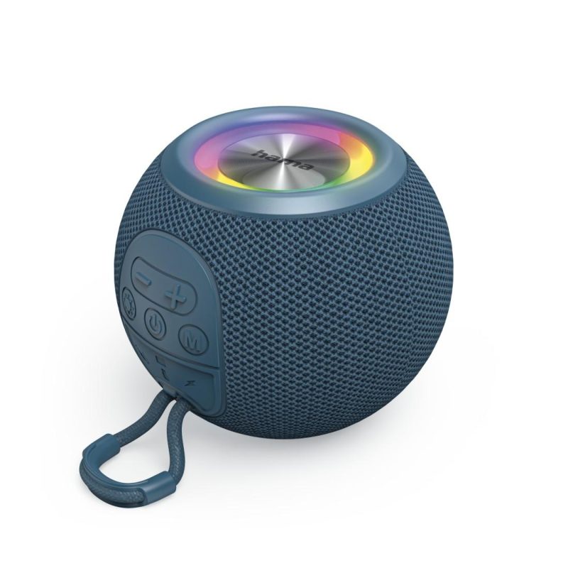 HAMA Блутут колонка "Ball Shape Speaker", 5 светлинни режима, 5W, синя - Image 7