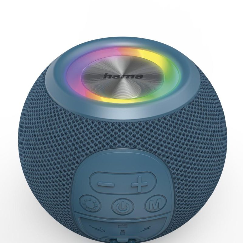 HAMA Блутут колонка "Ball Shape Speaker", 5 светлинни режима, 5W, синя - Image 10