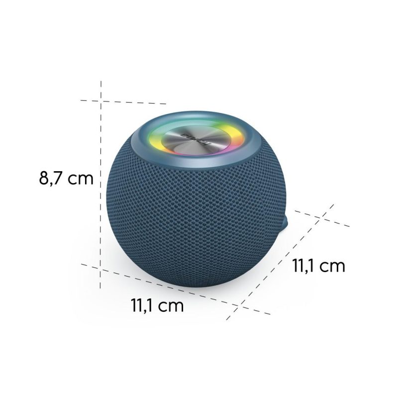 HAMA Блутут колонка "Ball Shape Speaker", 5 светлинни режима, 5W, синя - Image 12