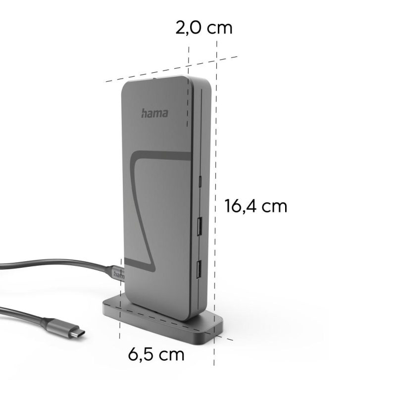 HAMA Докинг станция "Connect2Office Speed", USB4, USB-C, PD, 40 Gbit/s, 10 порта - Image 10