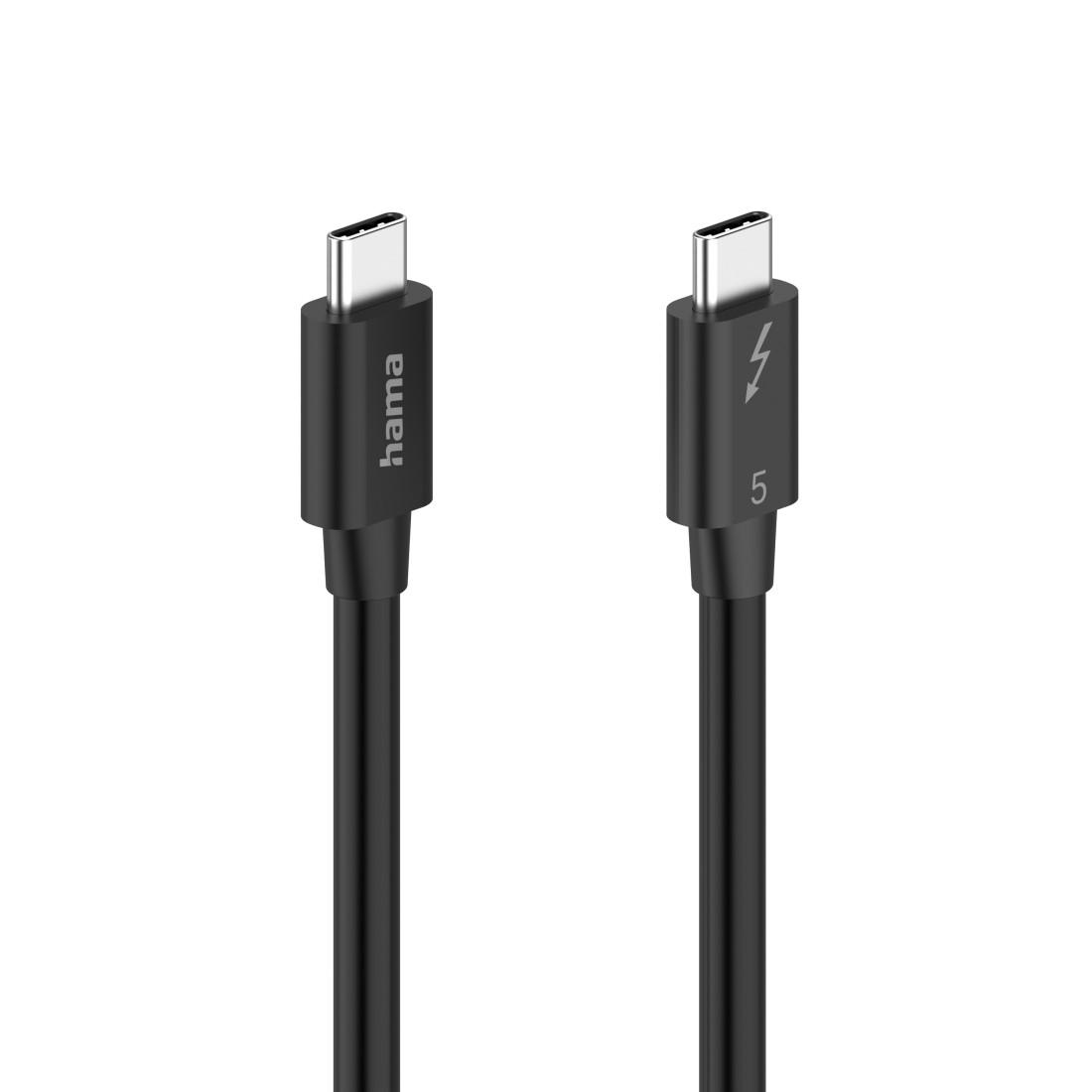 HAMA Кабел "USB-C" Thunderbolt-5, 80 Gbit/s, 5A, 240W, Ultra-HD 8K, 1.00 m - Image 2