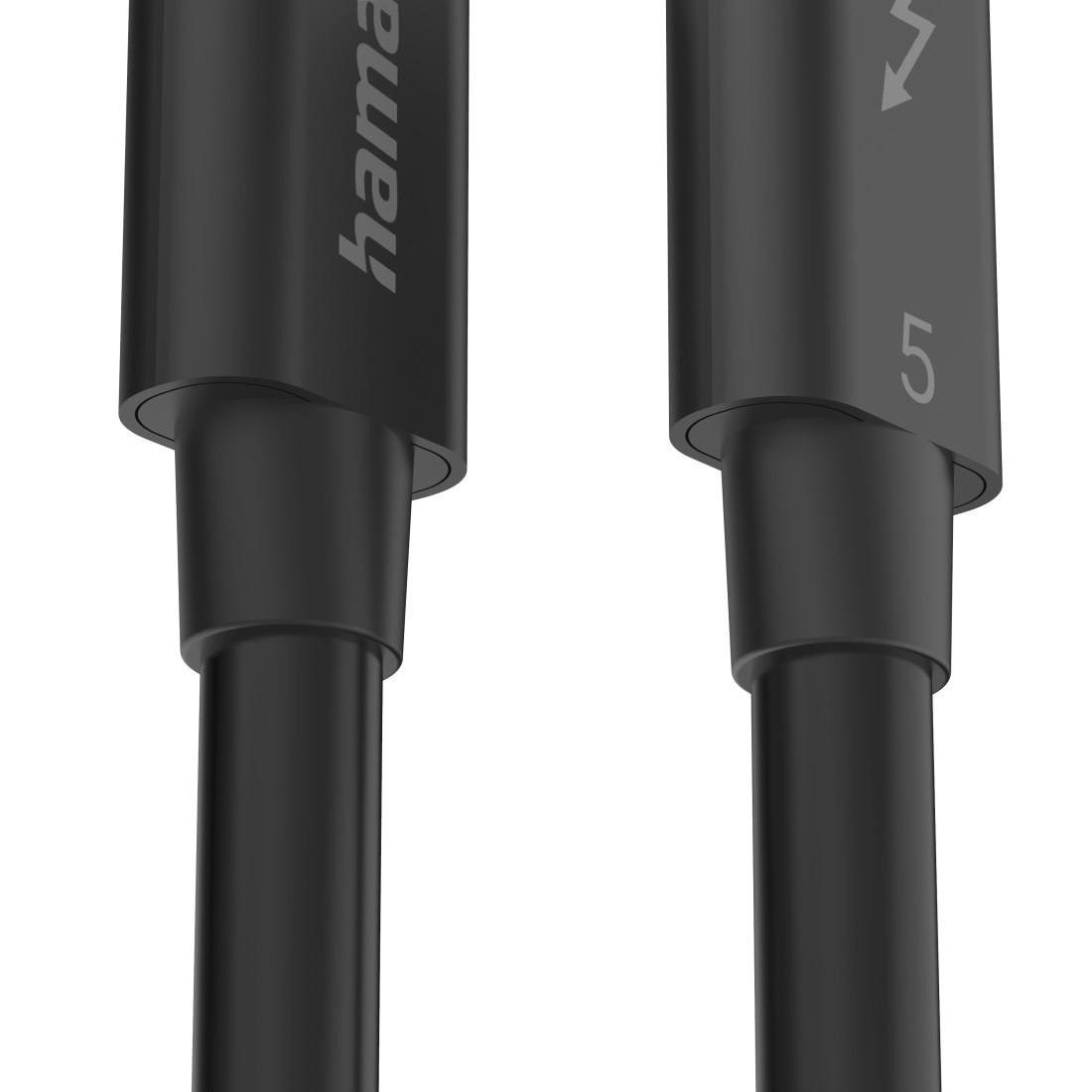 HAMA Кабел "USB-C" Thunderbolt-5, 80 Gbit/s, 5A, 240W, Ultra-HD 8K, 1.00 m - Image 4