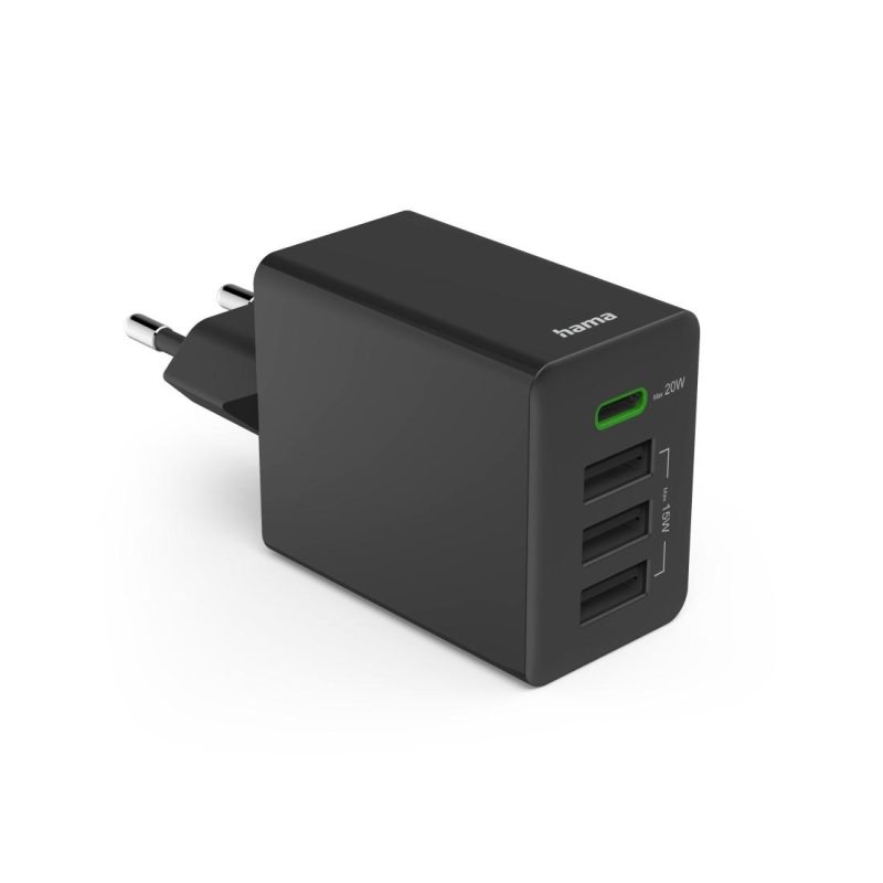 HAMA Мини Зарядно 220V 35 W, 1x USB-C PD, 3x USB-A, Черно - Image 2