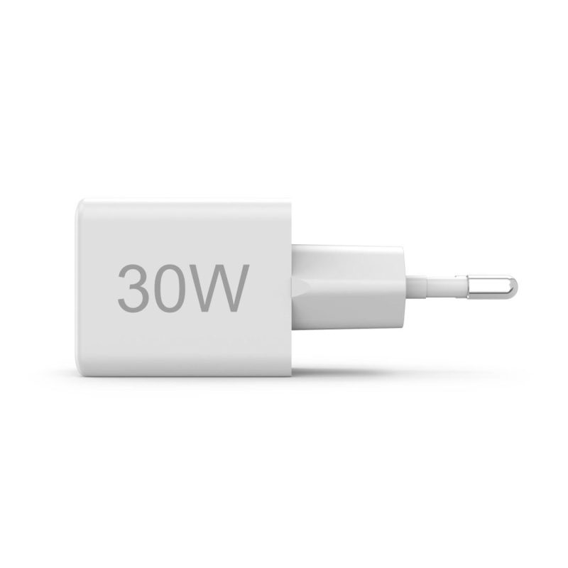 HAMA Бързо мини Gan зарядно, 30 W, 1x USB-C, 1x USB-A, PD, бял - Image 6