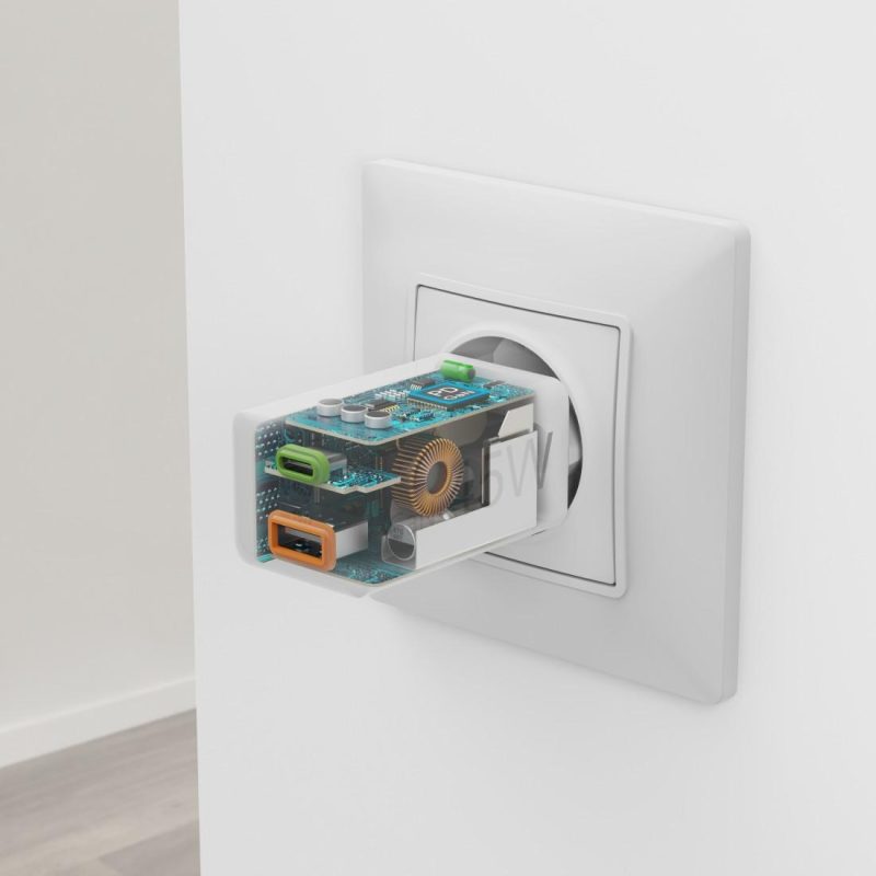 HAMA Бързо мини зарядно, 45 W, 1x USB-C - 1x USB-A, PD, бяло - Image 10