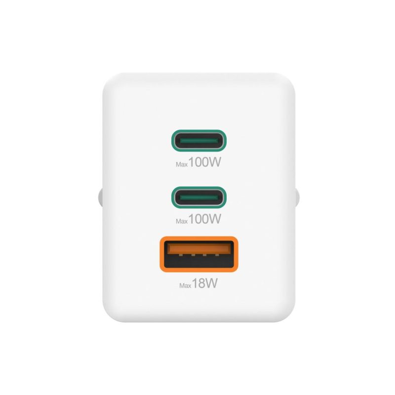 HAMA Бързо зарядно 220V, 100 W GaN, 2x USB-C PD, 1x USB-A QC - Image 13