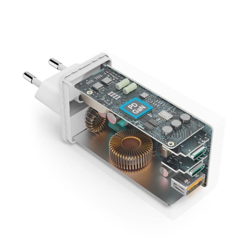 HAMA Бързо зарядно 220V, 100 W GaN, 2x USB-C PD, 1x USB-A QC - Image 14