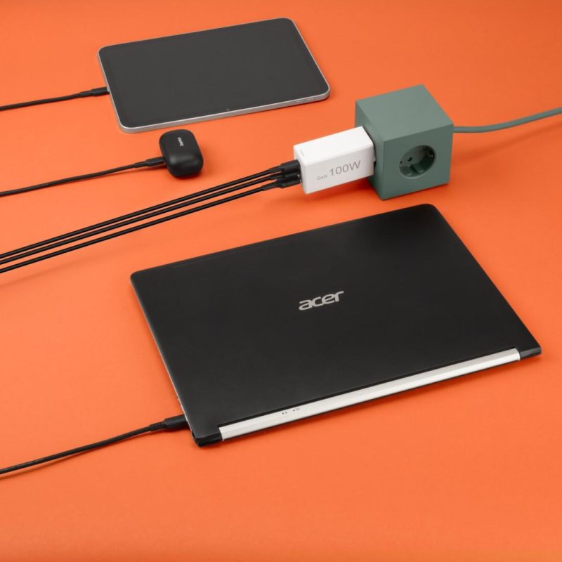 HAMA Бързо зарядно 220V, 100 W GaN, 2x USB-C PD, 1x USB-A QC - Image 20