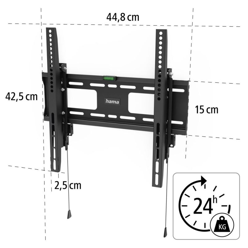 HAMA Стенна стойка за TV, 165 см (65") до 50 кг, защита от кражба - Image 11