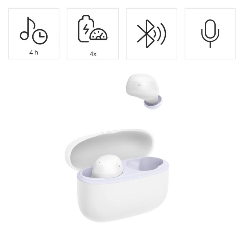 HAMA Блутут слушалки "Freedom Buddy II", True Wireless, Бял - Image 10