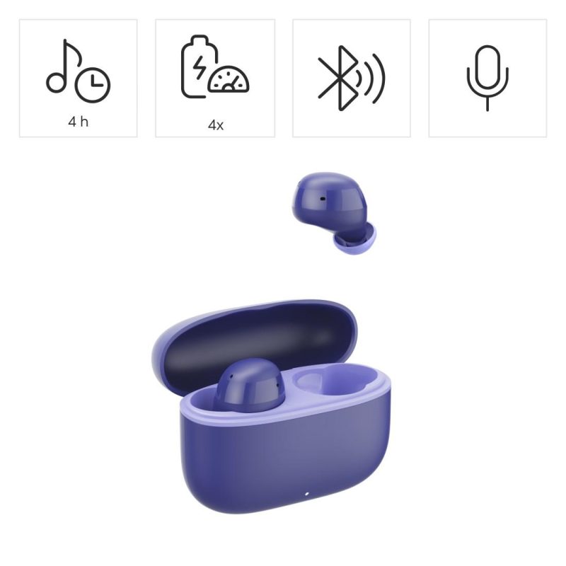 HAMA Блутут слушалки "Freedom Buddy II", True Wireless, Лилав - Image 10