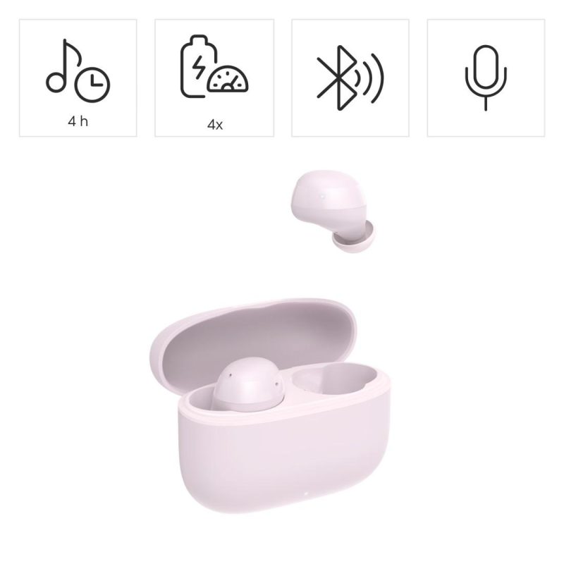 HAMA Блутут слушалки "Freedom Buddy II", True Wireless, Розов - Image 10
