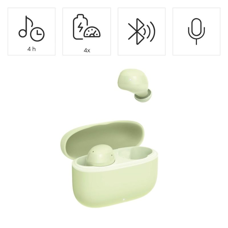 HAMA Блутут слушалки "Freedom Buddy II", True Wireless, Зелен - Image 9