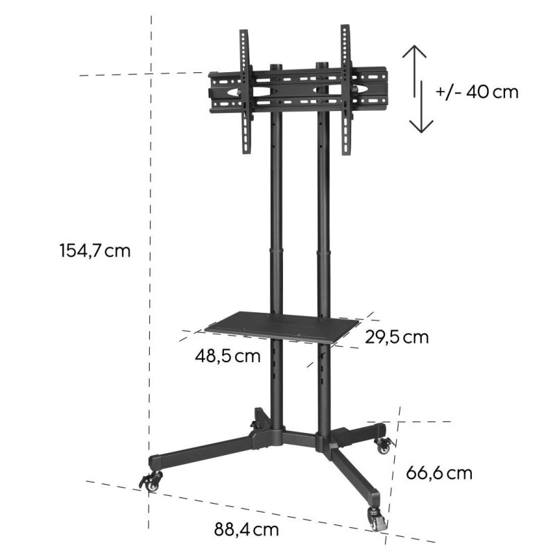 Мобилна стойка за TV HAMA Trolley , до / 75", 220874 - Image 10