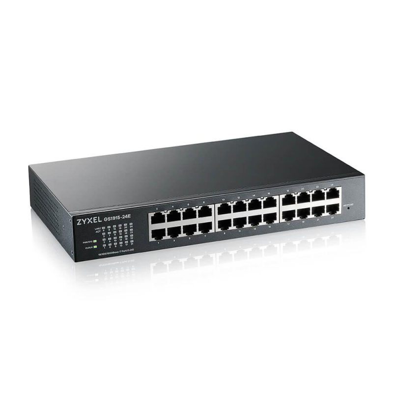 Суич ZyXEL GS1915-24E, 24-портов, Gigabit, Управляем, Монтаж в шкаф - Image 2