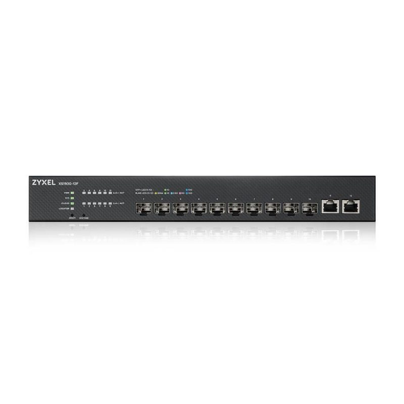 Суич ZyXEL XS1930-12F 10-портов 10GbE SFP + 2x10Gb RJ-45 порта смарт управляем - Image 2