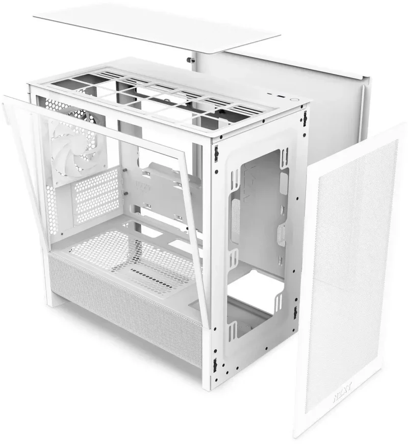 Кутия NZXT H3 Flow 2025 All White Micro-ATX Tower - Image 11