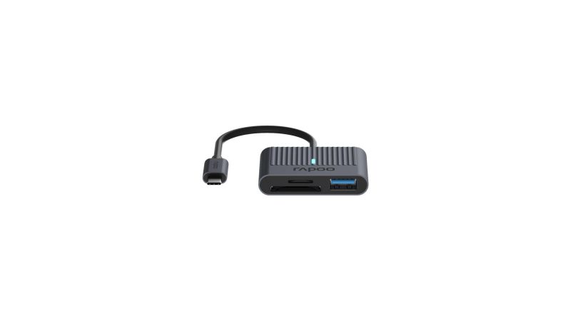 Четец за карти Rapoo UCR-3001, USB-C, Черен - Image 2