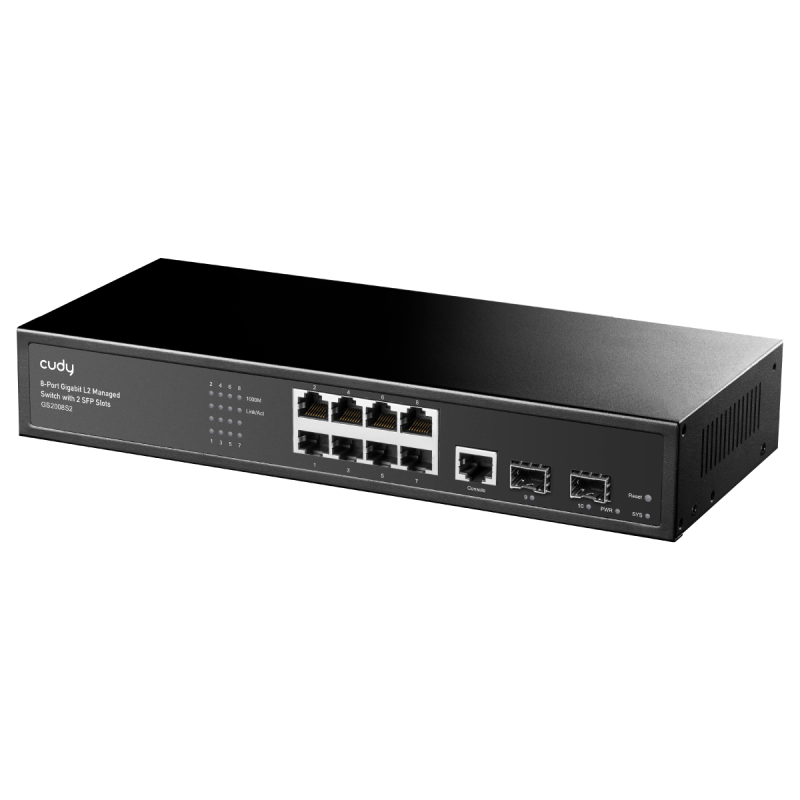 Суич Cudy GS2008S2, L2, 8 x Gigabit Ethernet ports, 2 x SFP, 128MB RAM - Image 2