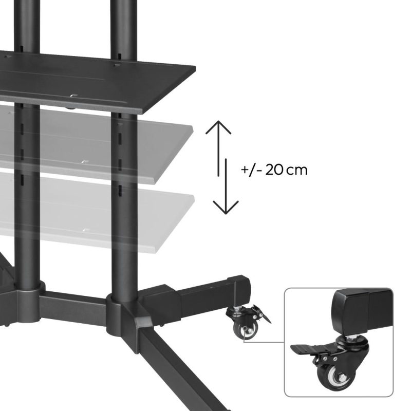 Мобилна стойка за TV HAMA Trolley , до / 75", 220874 - Image 8