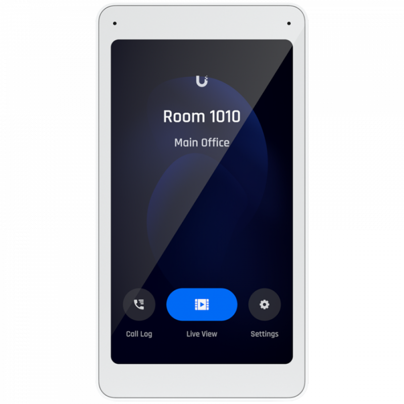 Ubiquiti UA-Intercom-Viewer Display that pairs with the Access Intercom for visitor screening and remote access control, to mount in multiple locations throughout your building.