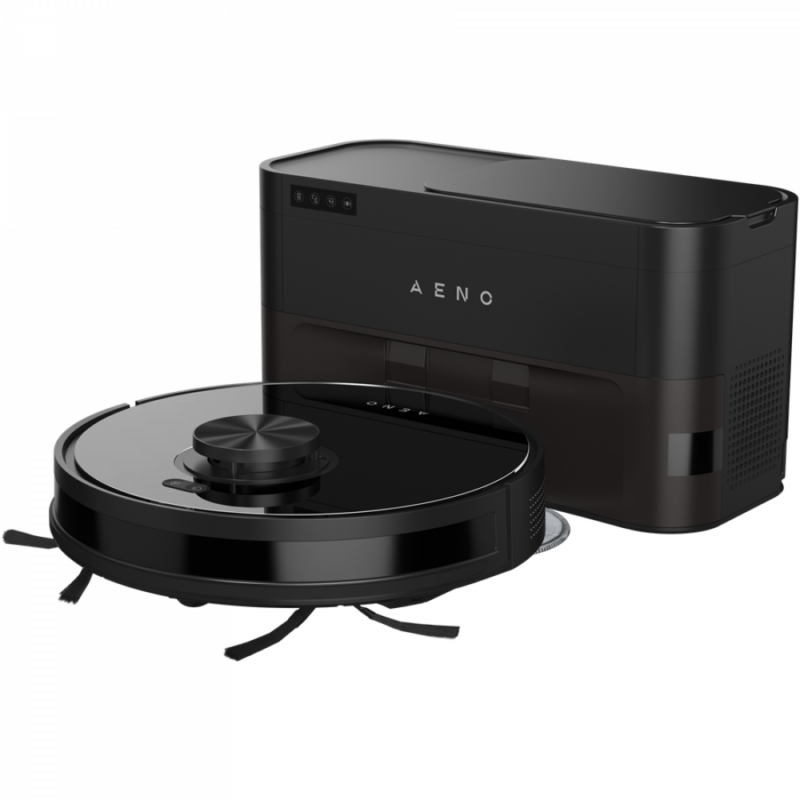 Robot Cleaner w/Dust Collector, black, 2in1 and dust tank, 4000pa, 3200mAh battery