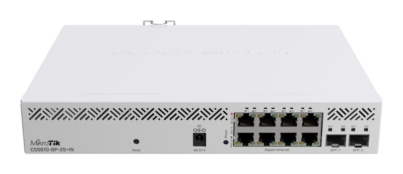Суич MikroTik CSS610-8P-2S+IN, 8 x Gigabit Ethernet ports, 2 x SFP - Image 2