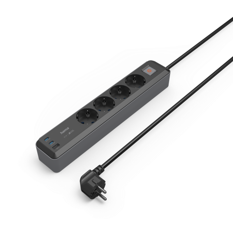 Разклонител, 4-гнезда, USB-C/A 65 W, PD, HAMA-223189 - Image 4