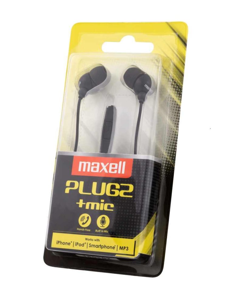 Слушалки  с микрофон MAXELL PLUGZ черна - Image 2
