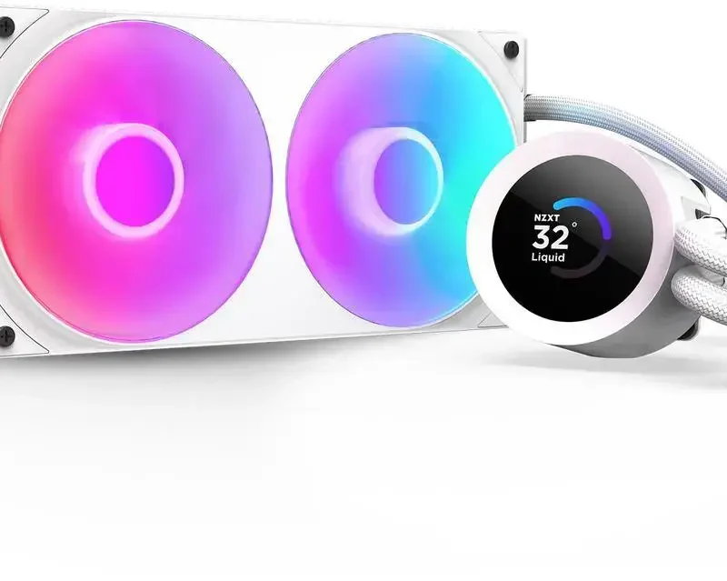 Охладител за процесор NZXT Kraken Plus 240 RGB LCD Display - White