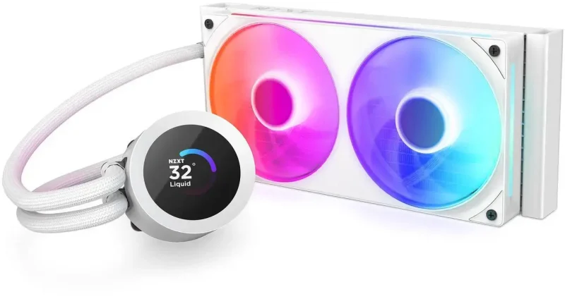 Охладител за процесор NZXT Kraken Plus 240 RGB LCD Display - White - Image 2