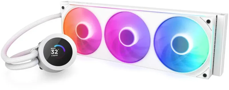 Охладител за процесор NZXT Kraken Plus 360 RGB LCD Display - White - Image 2