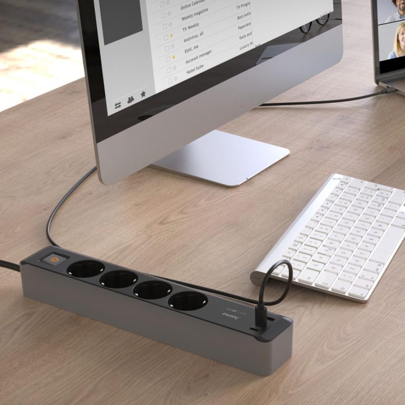 Разклонител, 4-гнезда, USB-C/A 65 W, PD, HAMA-223189 - Image 11
