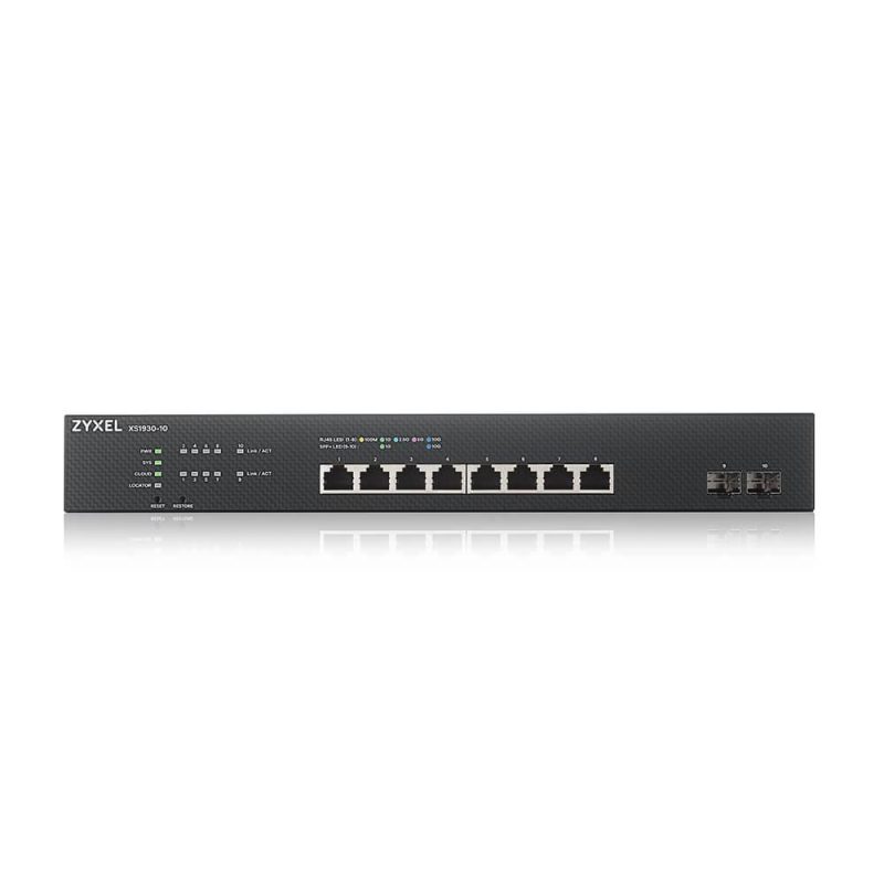 Суич ZYXEL XS1930-10, 8 портов управляем, 10Gb, 2xSFP, за монтаж в шкаф - Image 2