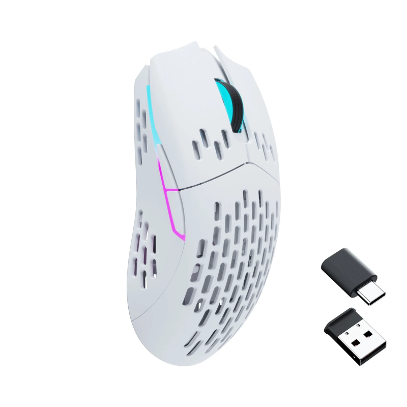 Геймърска мишка Keychron M1, Matte White Wireless - Image 2
