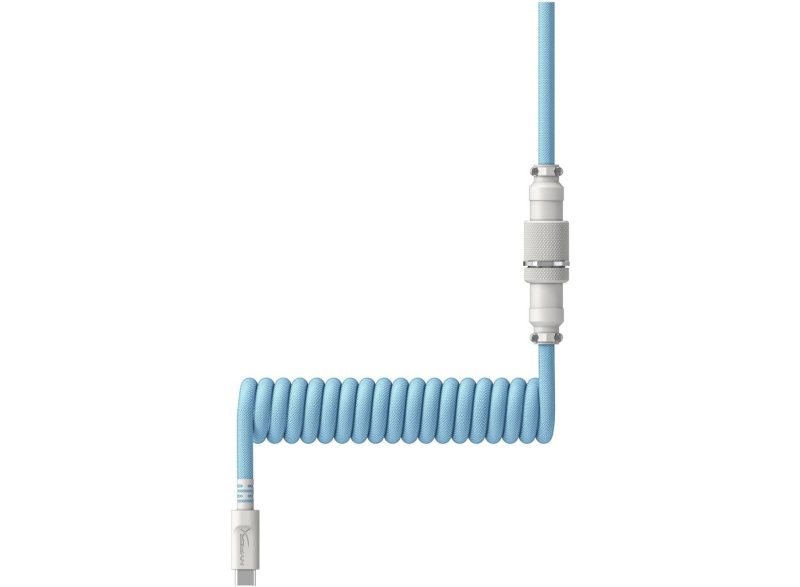 Кабел за клавиатура HyperX Coiled Cable USB-C Light Blue-White - Image 3