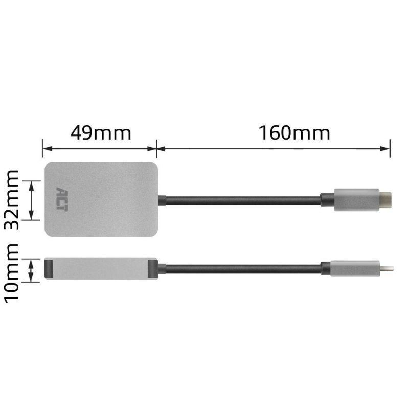Четец за SD / micro SD карти ACT AC7056, SDXC, USB-C - Image 7