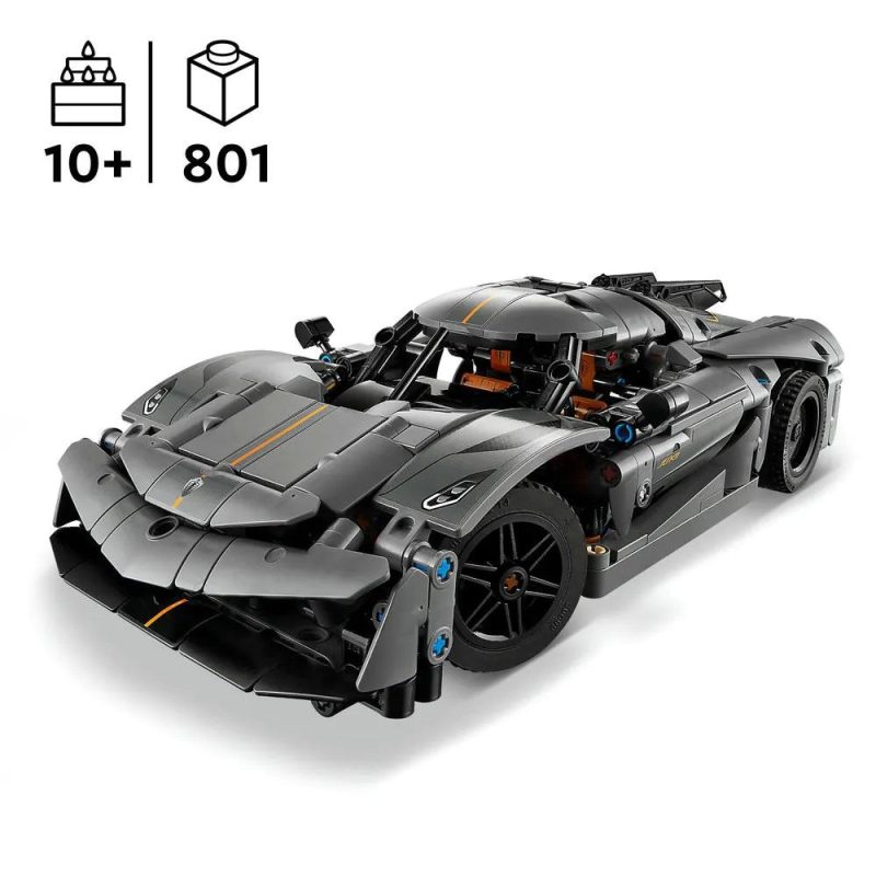 LEGO Technic - Koenigsegg Jesko Absolut Grey Hypercar, 42173 - Image 3