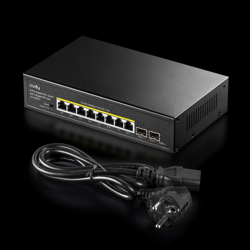 Суич Cudy GS1008PS2, L2, 8 x Gigabit Ethernet PoE ports, 2 x SFP, 128MB RAM - Image 4