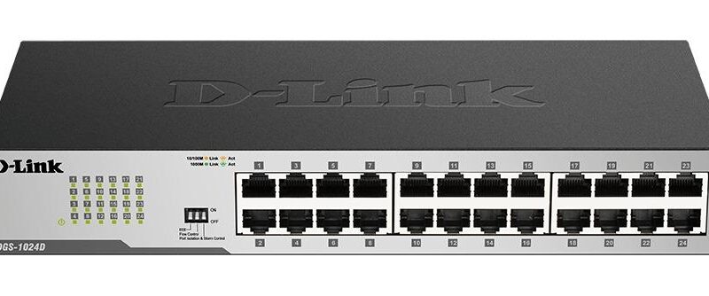 Суич D-Link DGS-1024D/E, 24 портов 10/100/1000, Desktop, rack mount