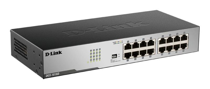 Суич D-Link DGS-1016D/E, 16 портов 10/100/1000, Desktop, rack mount - Image 2